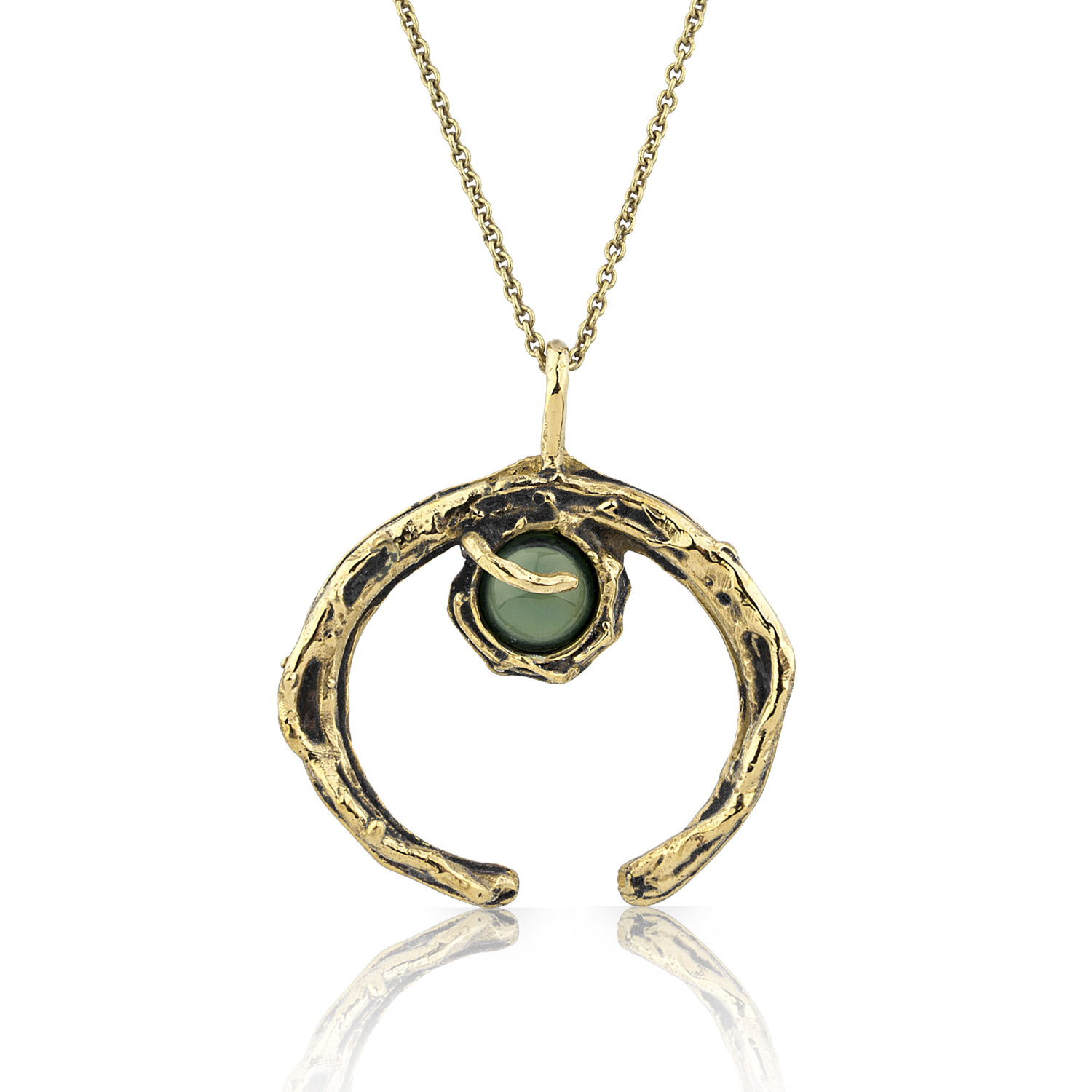 gold agate necklace